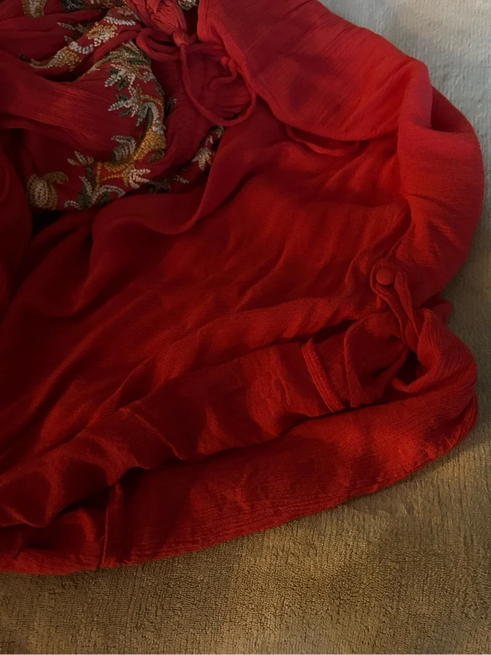 Free People PRETTY PINEAPPLE DRESS IN POPPY. Women’s Large